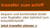 Transfer zum Kreuzfahrtschiff mit meineFahrkarte!